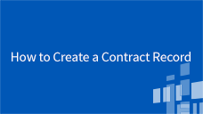FCC Form 471 How to Create a Contract Record