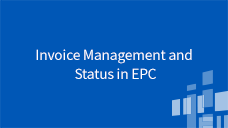 Invoicing for Applicants App Course 2: Invoice Management and Status in EPC