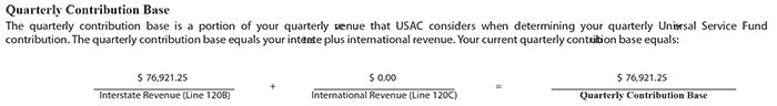 Example of a Quarterly Contribution Base