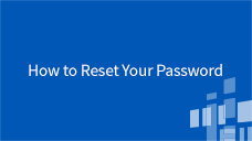 E-File Navigation How to Reset Your Password